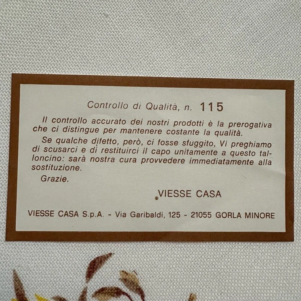 Vintage 60s 70s Vallesusa Casa Set of 12 100% Cotton Made in Italy Table Linens